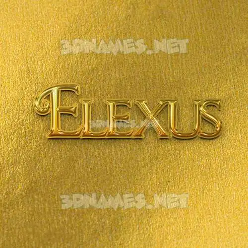 elexus in All Gold style - 3D name wallpaper elexus in All Gold style - 3D name wallpaper