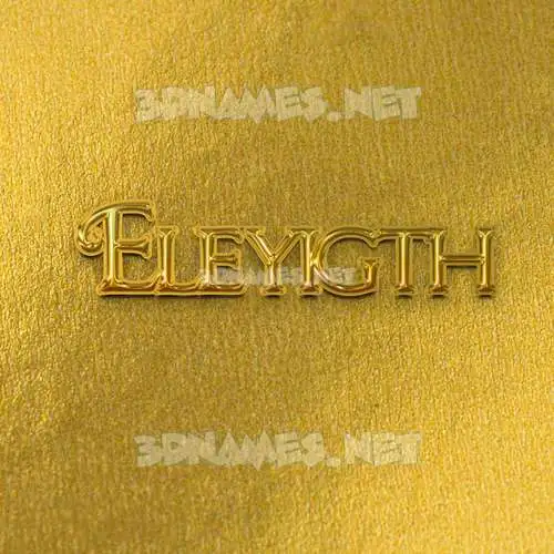 eleyigth in All Gold style - 3D name wallpaper