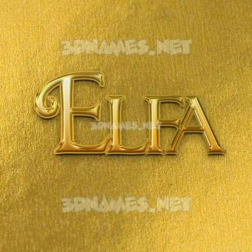 elfa in All Gold style - 3D name wallpaper elfa in All Gold style - 3D name wallpaper