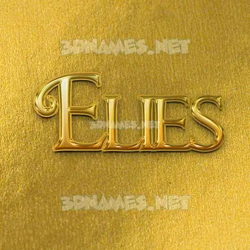 elies in All Gold style - 3D name wallpaper elies in All Gold style - 3D name wallpaper