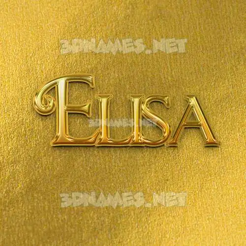 elisa in All Gold style - 3D name wallpaper