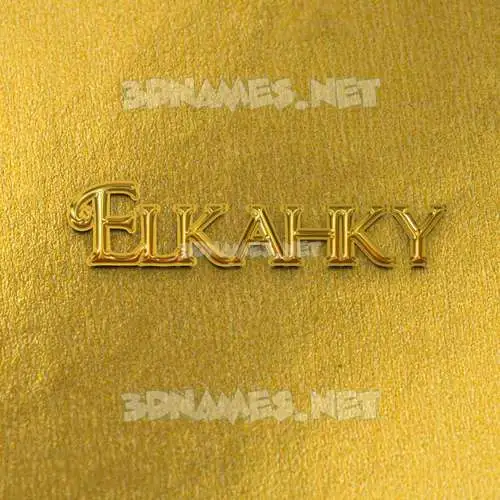 elkahky in All Gold style - 3D name wallpaper elkahky in All Gold style - 3D name wallpaper