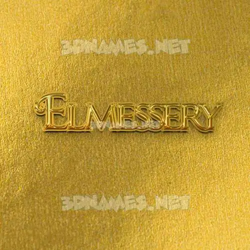 elmessery in All Gold style - 3D name wallpaper