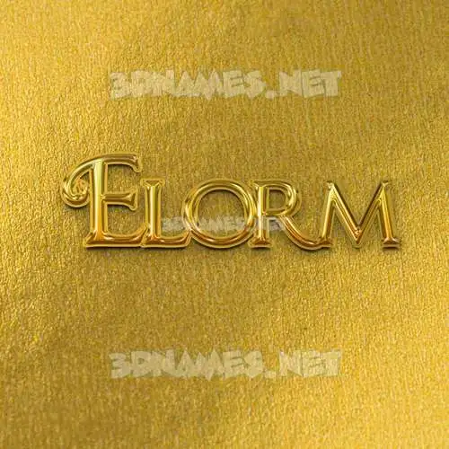 elorm in All Gold style - 3D name wallpaper elorm in All Gold style - 3D name wallpaper