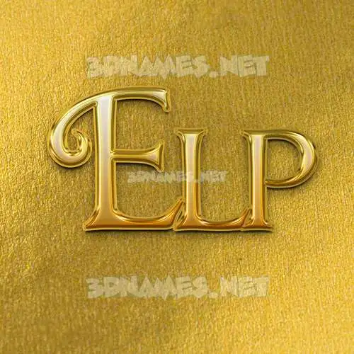 elp in All Gold style - 3D name wallpaper elp in All Gold style - 3D name wallpaper