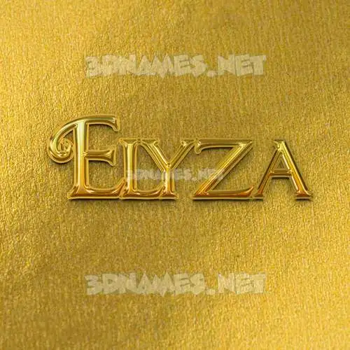 elyza in All Gold style - 3D name wallpaper