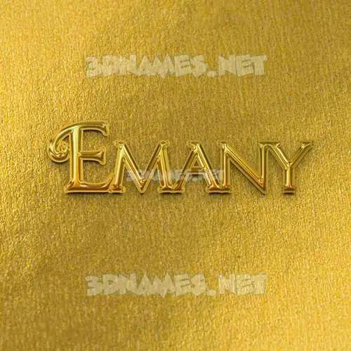 emany in All Gold style - 3D name wallpaper