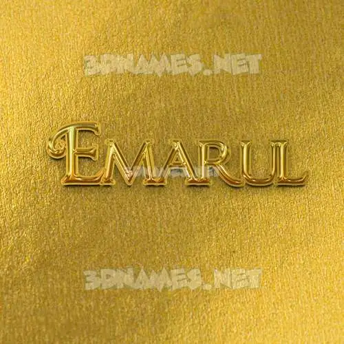emarul in All Gold style - 3D name wallpaper