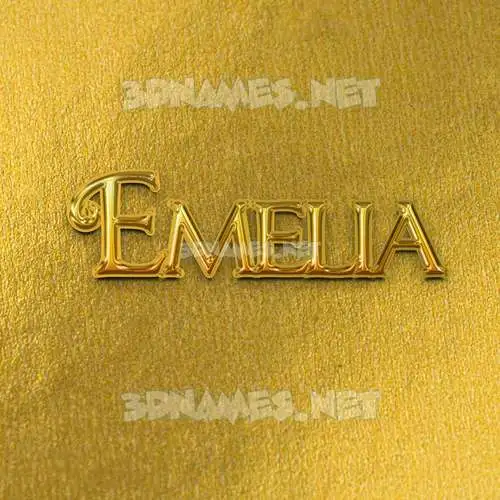 emelia in All Gold style - 3D name wallpaper emelia in All Gold style - 3D name wallpaper
