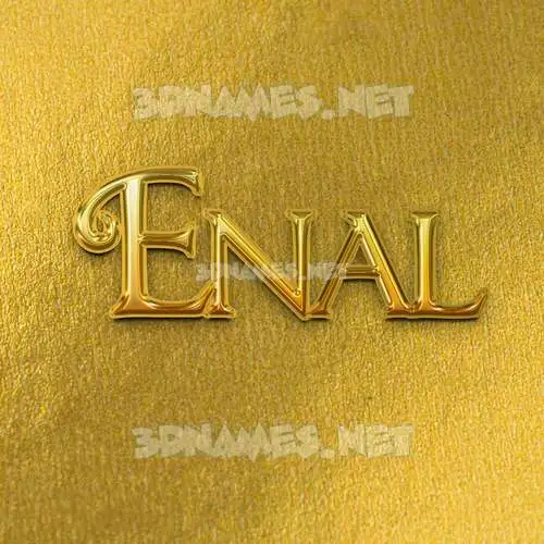 enal in All Gold style - 3D name wallpaper