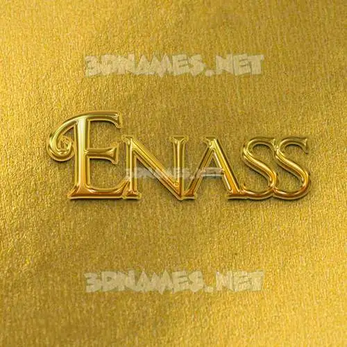 enass in All Gold style - 3D name wallpaper enass in All Gold style - 3D name wallpaper