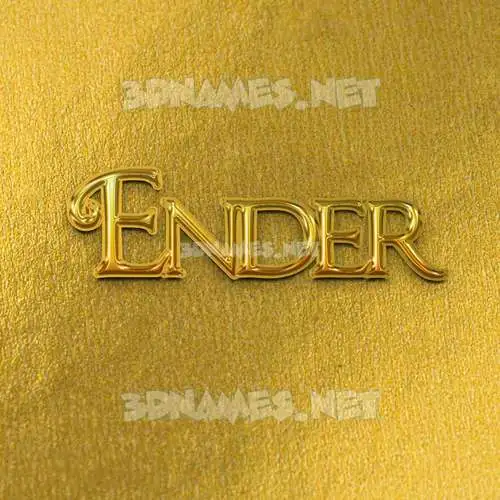 ender in All Gold style - 3D name wallpaper ender in All Gold style - 3D name wallpaper