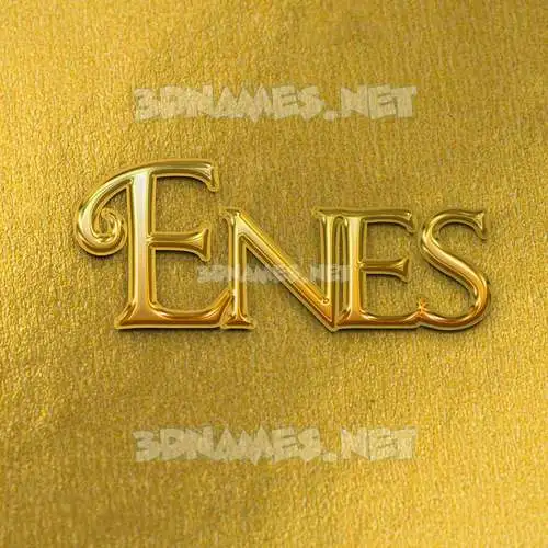 enes in All Gold style - 3D name wallpaper enes in All Gold style - 3D name wallpaper