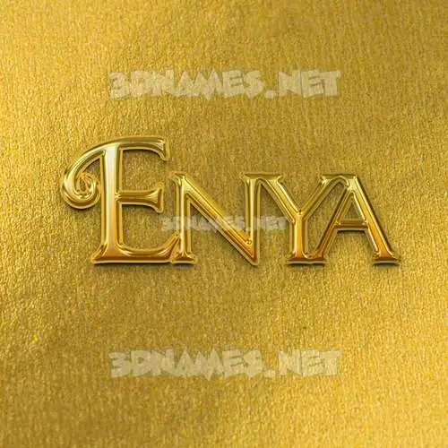 enya in All Gold style - 3D name wallpaper