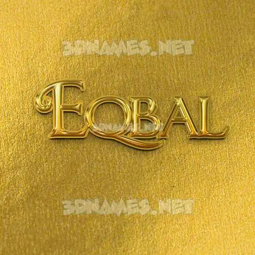 eqbal in All Gold style - 3D name wallpaper eqbal in All Gold style - 3D name wallpaper
