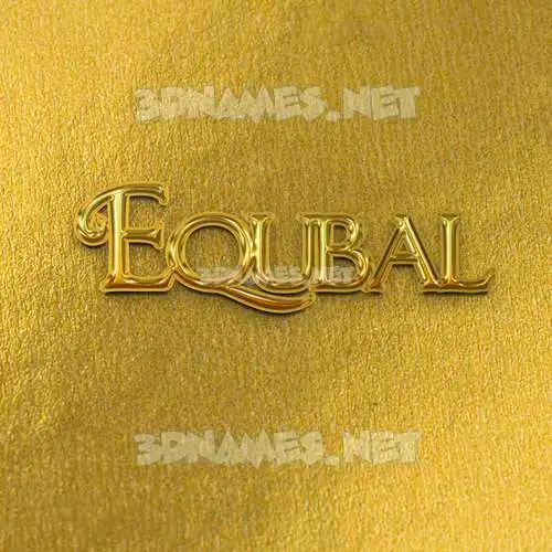 equbal in All Gold style - 3D name wallpaper equbal in All Gold style - 3D name wallpaper