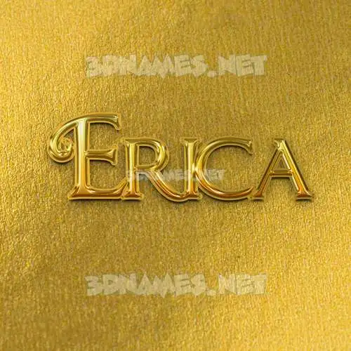 erica in All Gold style - 3D name wallpaper