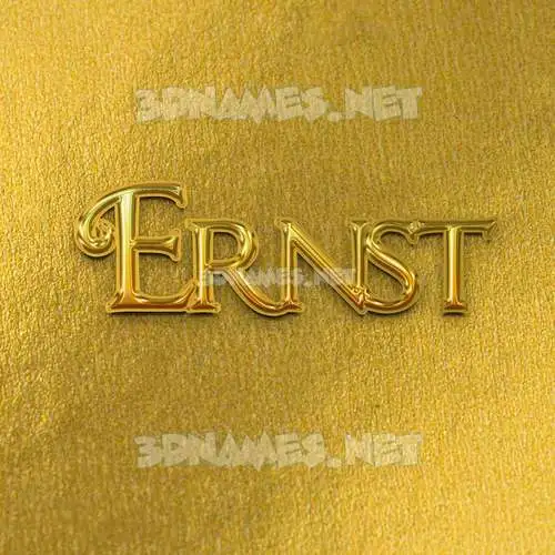 ernst in All Gold style - 3D name wallpaper