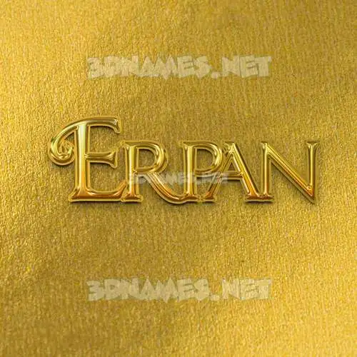 erpan in All Gold style - 3D name wallpaper