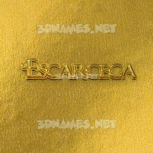 escarcega in All Gold style - 3D name wallpaper