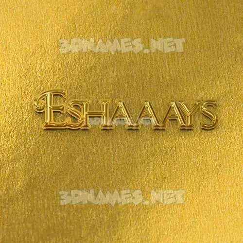 eshaaays in All Gold style - 3D name wallpaper eshaaays in All Gold style - 3D name wallpaper