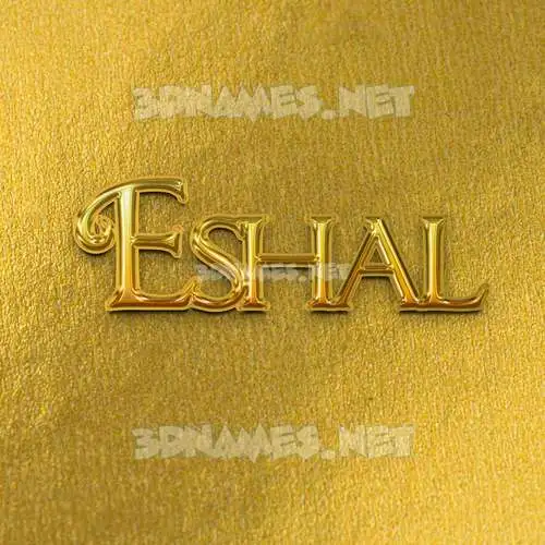 eshal in All Gold style - 3D name wallpaper eshal in All Gold style - 3D name wallpaper