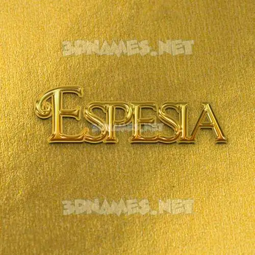 espesia in All Gold style - 3D name wallpaper