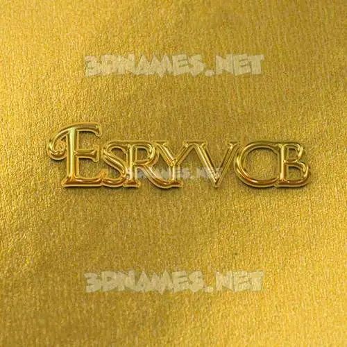 esryvcb in All Gold style - 3D name wallpaper esryvcb in All Gold style - 3D name wallpaper