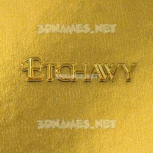 etchawy in All Gold style - 3D name wallpaper etchawy in All Gold style - 3D name wallpaper