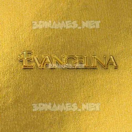 evangelina in All Gold style - 3D name wallpaper