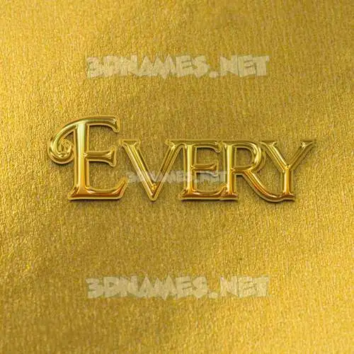 every in All Gold style - 3D name wallpaper every in All Gold style - 3D name wallpaper