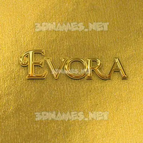 evora in All Gold style - 3D name wallpaper evora in All Gold style - 3D name wallpaper