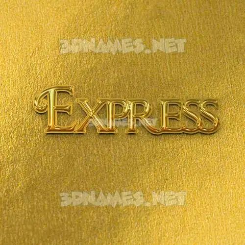 express in All Gold style - 3D name wallpaper