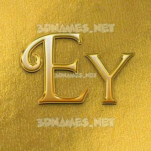 ey in All Gold style - 3D name wallpaper