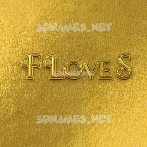 f love s in All Gold style - 3D name wallpaper