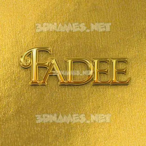fadee in All Gold style - 3D name wallpaper