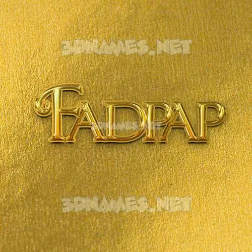 fadpap in All Gold style - 3D name wallpaper fadpap in All Gold style - 3D name wallpaper