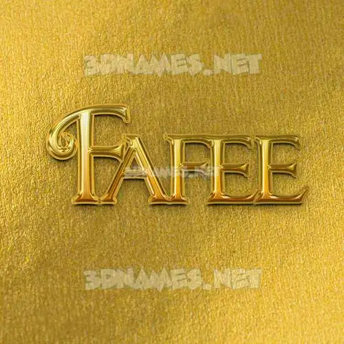 fafee in All Gold style - 3D name wallpaper fafee in All Gold style - 3D name wallpaper