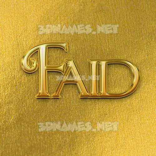 faid in All Gold style - 3D name wallpaper faid in All Gold style - 3D name wallpaper