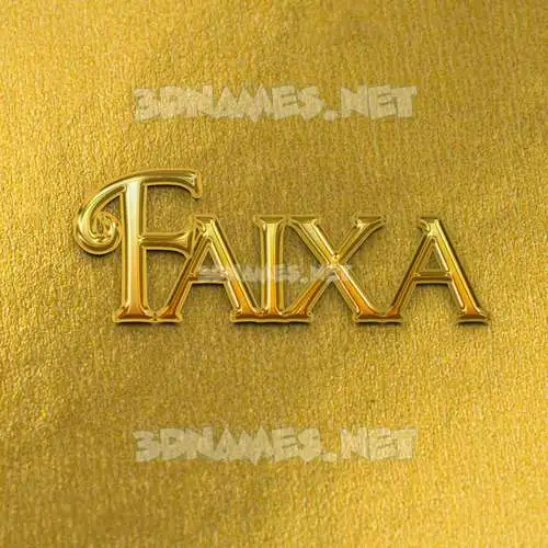 faixa in All Gold style - 3D name wallpaper faixa in All Gold style - 3D name wallpaper