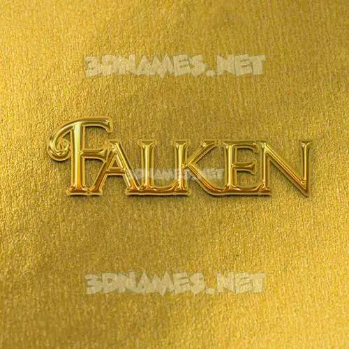 falken in All Gold style - 3D name wallpaper falken in All Gold style - 3D name wallpaper