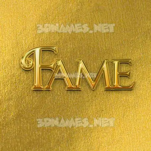 fame in All Gold style - 3D name wallpaper fame in All Gold style - 3D name wallpaper