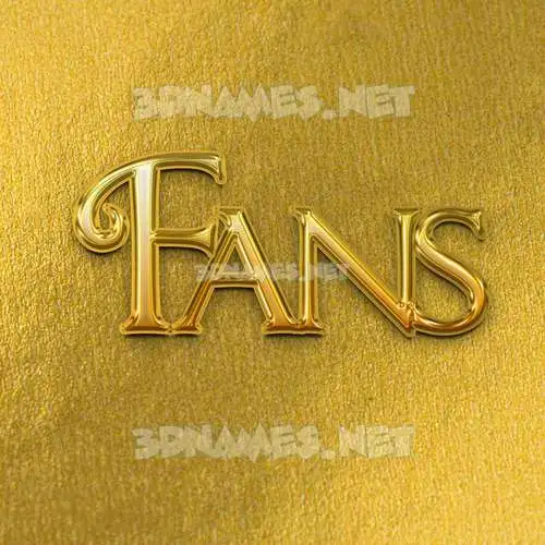 fans in All Gold style - 3D name wallpaper fans in All Gold style - 3D name wallpaper