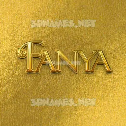 fanya in All Gold style - 3D name wallpaper