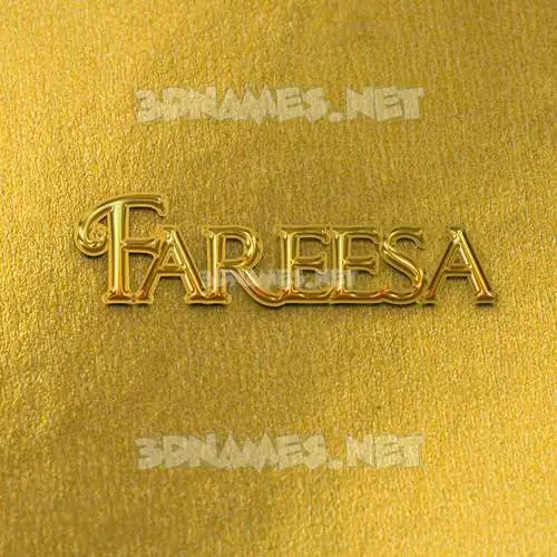 fareesa in All Gold style - 3D name wallpaper fareesa in All Gold style - 3D name wallpaper