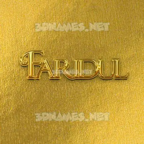 faridul in All Gold style - 3D name wallpaper faridul in All Gold style - 3D name wallpaper