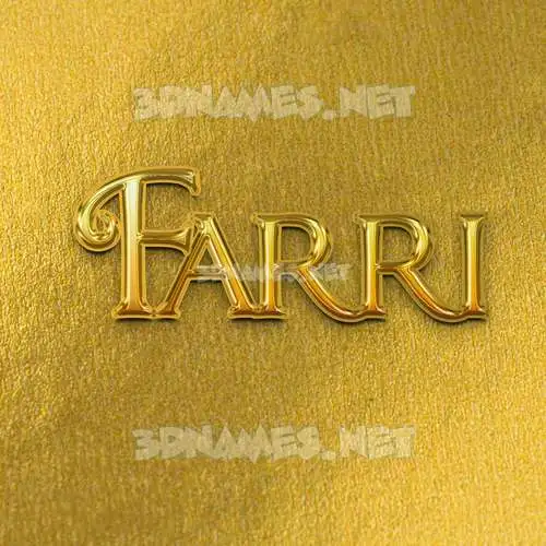 farri in All Gold style - 3D name wallpaper farri in All Gold style - 3D name wallpaper