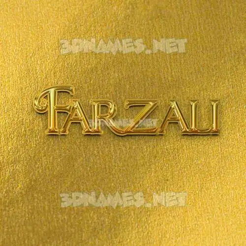 farzali in All Gold style - 3D name wallpaper