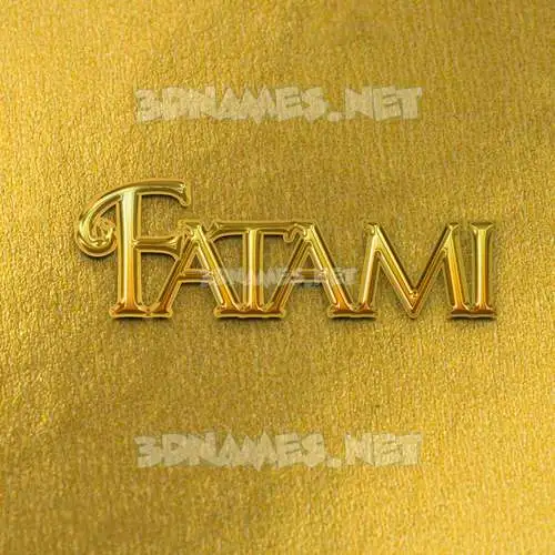 fatami in All Gold style - 3D name wallpaper fatami in All Gold style - 3D name wallpaper