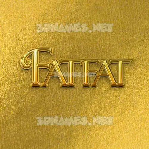 fatfat in All Gold style - 3D name wallpaper fatfat in All Gold style - 3D name wallpaper